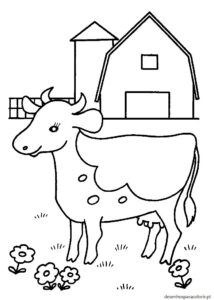 Desenhos de vacas – vaca para pintar 03